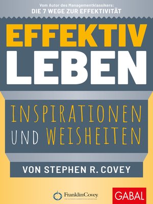cover image of Effektiv leben